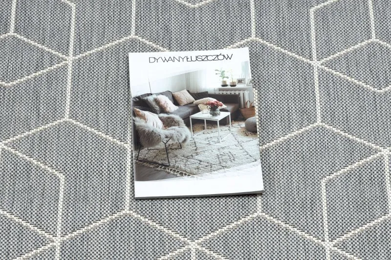 Dywan SZNURKOWY SIZAL FLAT 48655/637 KOSTKI 3D