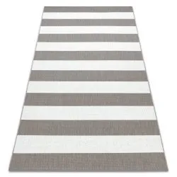 Tapis SISAL FLAT 48644686 Rayures blanc beige
