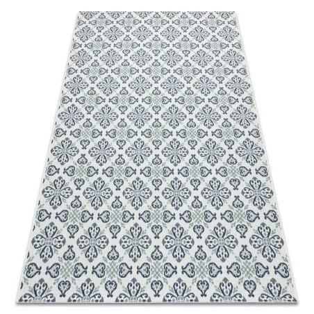 Tapis EN CORDE SISAL COLOR 19246/969 Fleurs Blanc