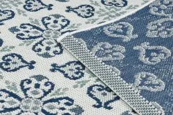 Tapis EN CORDE SISAL COLOR 19246/969 Fleurs Blanc