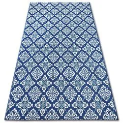 Tapis EN CORDE SISAL COLOR 19246/699 Fleurs Bleu