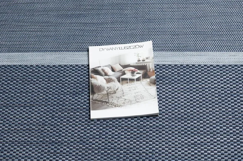 Tapis EN CORDE SISAL COLOR 47011/309 Rayures Bleu