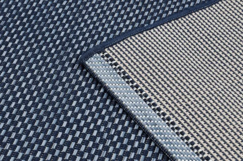 Tapis EN CORDE SISAL COLOR 47011/309 Rayures Bleu