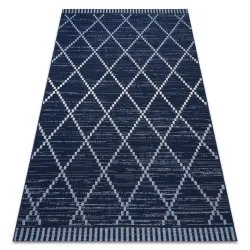 Tapis EN CORDE SISAL COLOR 47268/309 Losanges CarrésBleu