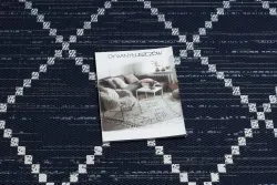 Tapis EN CORDE SISAL COLOR 47268/309 Losanges CarrésBleu