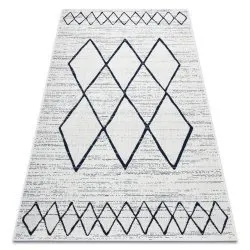 Tapis EN CORDE SISAL COLOR 47272/396 Losanges CarrésVBlanc