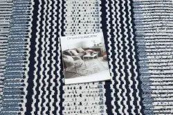Tapis EN CORDE SISAL COLOR 47276/396 Rayures Blanc