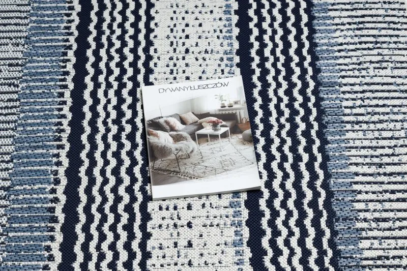 Tapis EN CORDE SISAL COLOR 47276/396 Rayures Blanc