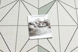 Tapis EN CORDE SISAL COLOR 19447/062 Losanges Triangles Crème