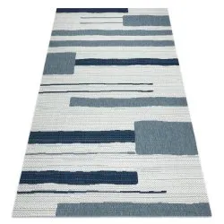 Tapis COLOR 19676369 SISAL lignes beige / bleu