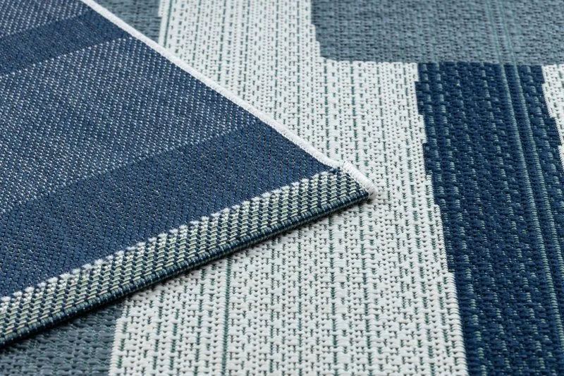 Tapis COLOR 19676369 SISAL lignes beige / bleu