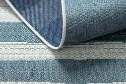 Tapis COLOR 19676369 SISAL lignes beige / bleu