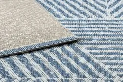Tapis COLOR 47176360 SISAL lignes, triangles, zigzag beige / bleu