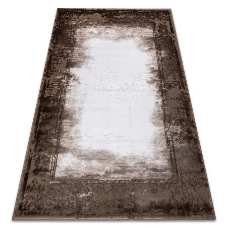 Tapis ACRYLIQUE VALENCIA 036 CADRE, vintage Ivoire / marron
