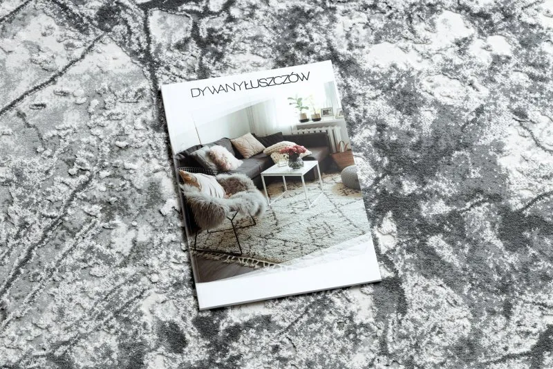 Tapis ACRYLIQUE VALENCIA 073 Marbre gris clair / gris foncé