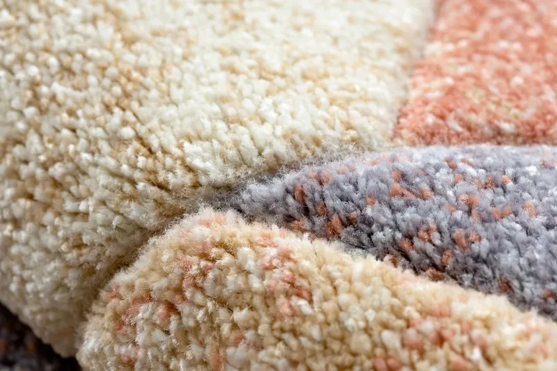 Tapis FEEL 5673/17931 chevrons beige/terre cuite/violet