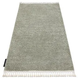 Tapis BERBER 9000 vert Franges berbère marocain shaggy