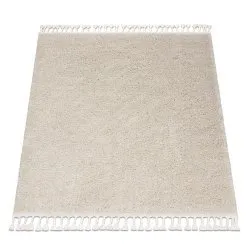Tapis BERBER carré 9000 crème Franges berbère marocain shaggy