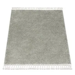 Tapis BERBER carré 9000 vert Franges berbère marocain shaggy