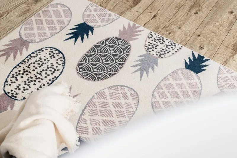 Tapis HEOS 78464 crème / rose / bleu / gris ANANAS