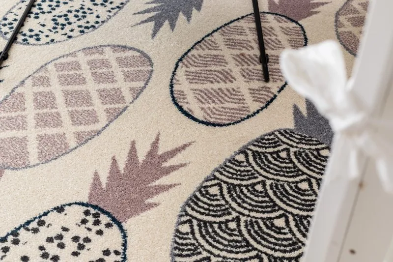 Tapis HEOS 78464 crème / rose / bleu / gris ANANAS