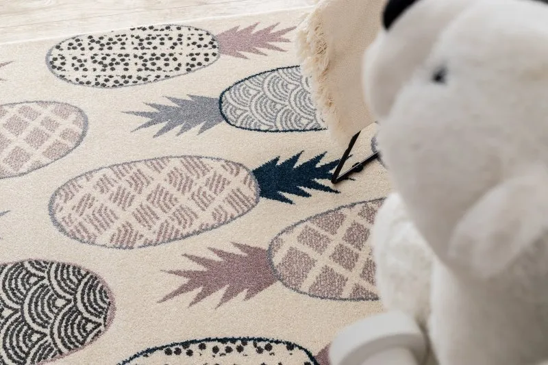 Tapis HEOS 78464 crème / rose / bleu / gris ANANAS