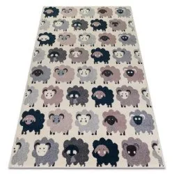 Tapis HEOS 78468 crème / rose / bleu / gris MOUTONS