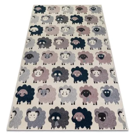 Tapis HEOS 78468 crème / rose / bleu / gris MOUTONS