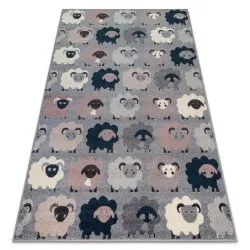 Tapis HEOS 78468 gris / bleu MOUTONS