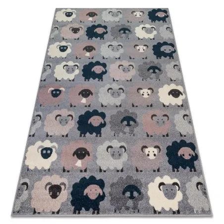 Tapis HEOS 78468 gris / bleu MOUTONS