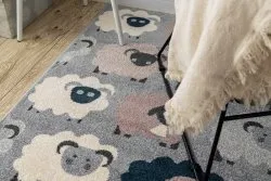 Tapis HEOS 78468 gris / bleu MOUTONS