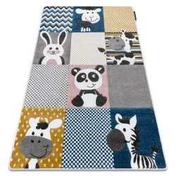 Tapis PETIT ZOO ANIMAUX crème et gris