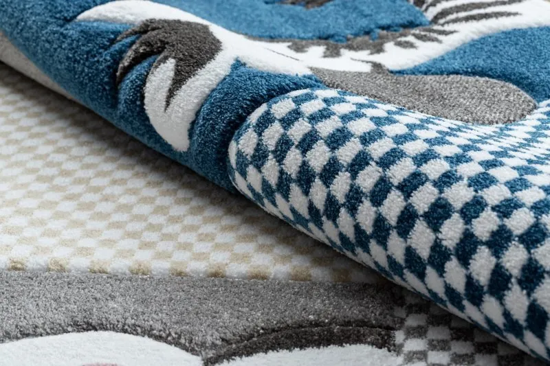 Tapis PETIT ZOO ANIMAUX crème et gris
