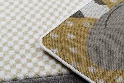 Tapis PETIT ZOO ANIMAUX crème et gris