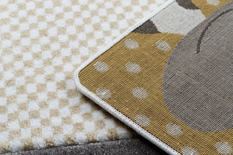 Tapis PETIT ZOO ANIMAUX crème et gris
