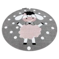 Tapis PETIT DOLLY mouton cercle gris