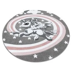 Tapis PETIT PONY PETIT PONEY cercle gris