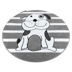 Tapis PETIT PUPPY CHIOT cercle gris