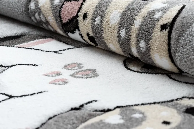 Tapis PETIT UNICORN LICORNE cercle gris