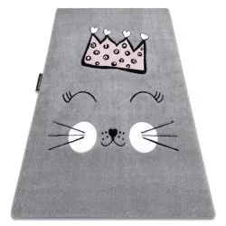 Tapis PETIT CAT CHAT COURONNE gris
