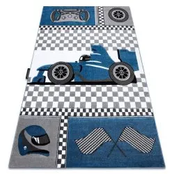 Tapis PETIT RACE COURSE FORMULA 1 VOITURE bleu