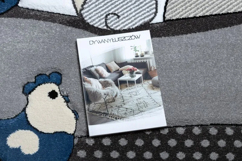 Tapis PETIT FARM FERME ANIMAUX bleu