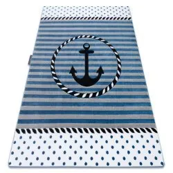 Tapis PETIT MARINE ANCRE MER bleu