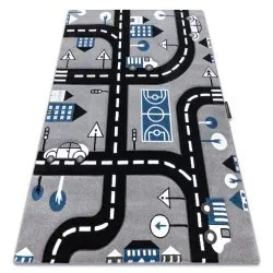 Tapis PETIT CITY VILLE RUE gris
