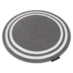 Tapis HAMPTON Cadre cercle gris