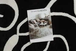 Dywan HAMPTON Rosa koło róża, kwiaty czarny