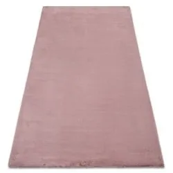 Tapis BUNNY rose IMITATION DE FOURRURE DE LAPIN