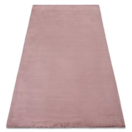 Tapis BUNNY rose IMITATION DE FOURRURE DE LAPIN