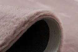 Tapis BUNNY rose IMITATION DE FOURRURE DE LAPIN