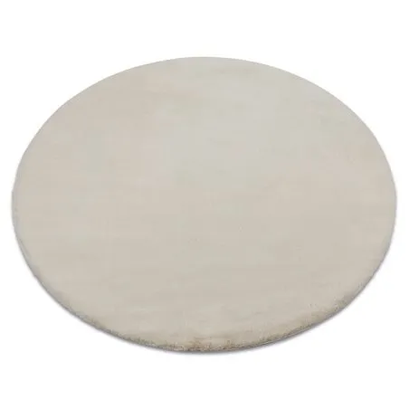 Tapis BUNNY cercle beige IMITATION DE FOURRURE DE LAPIN